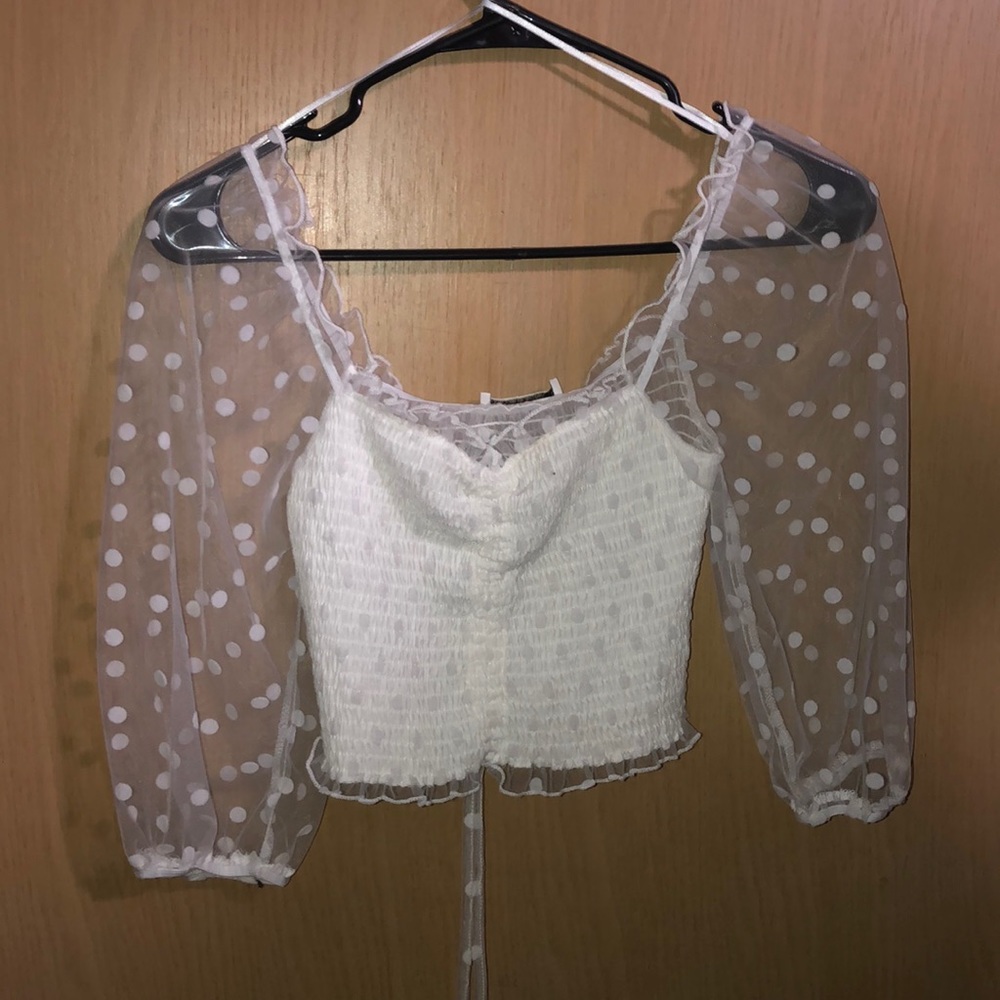 Beautiful white lace top!